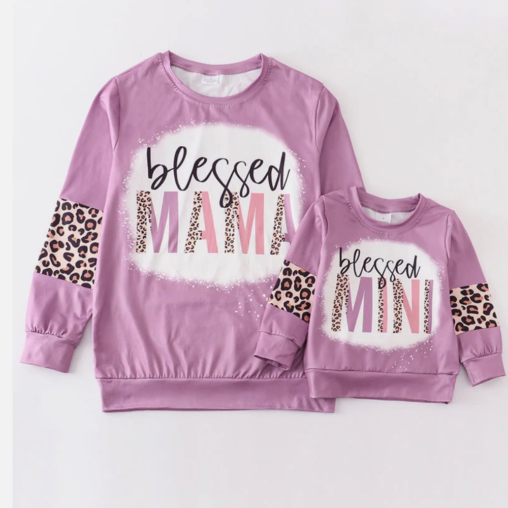 Mommy and me crew neck shirt